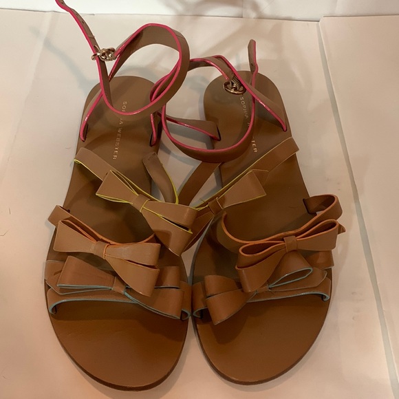 SOPHIA WEBSTER - SAMARA FLAT BOW-DETAIL SANDAL - Picture 1 of 5